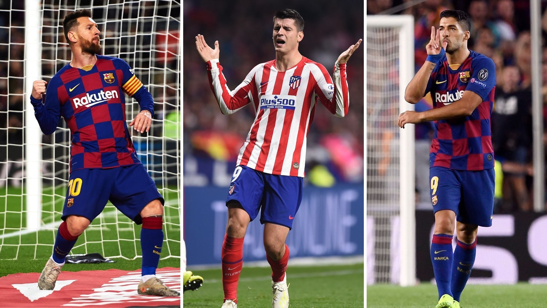 Messi, Morata y Suárez, Barcelona y Atlético de Madrid