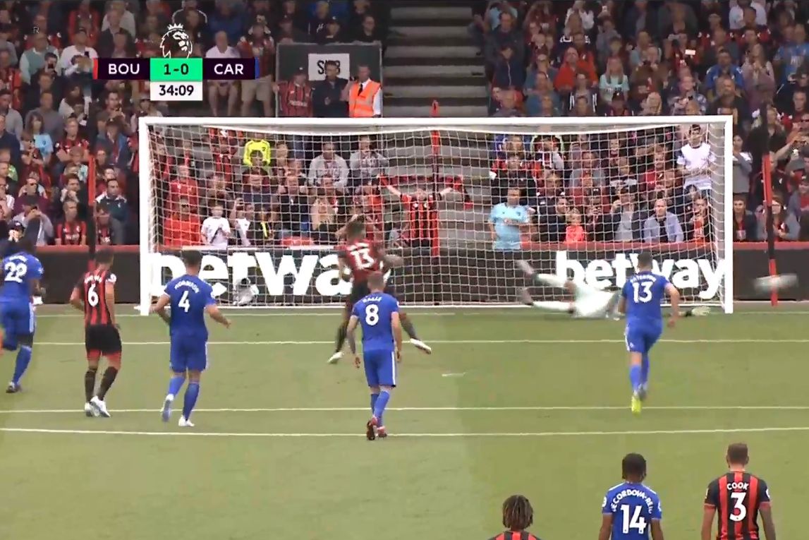 Neil Etheridge penalty save Bournemout vs Cardiff City Premier League 2018-19