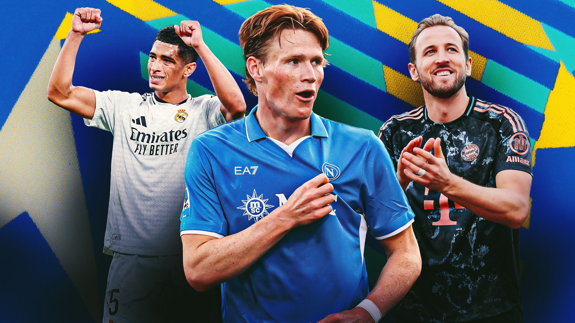 Brits Abroad Kane Bellingham McTominay