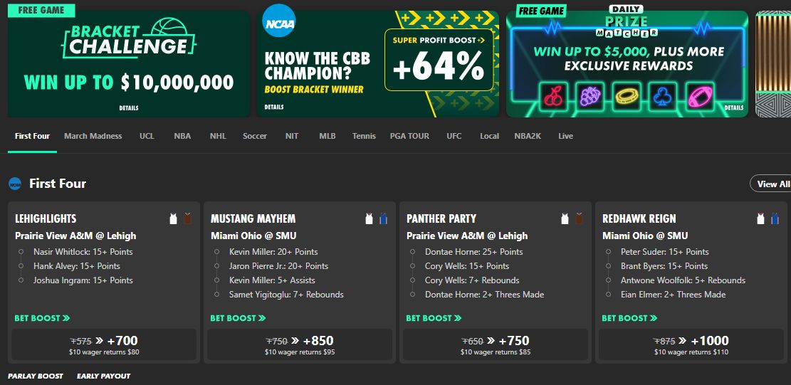 bet365 march madness promos