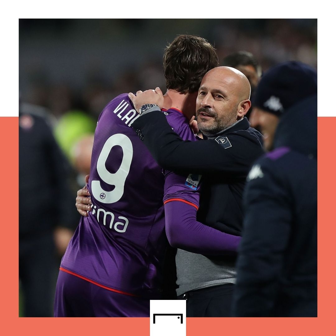 Dusan Vlahovic Vincenzo Italiano Fiorentina 2021-22 GFX
