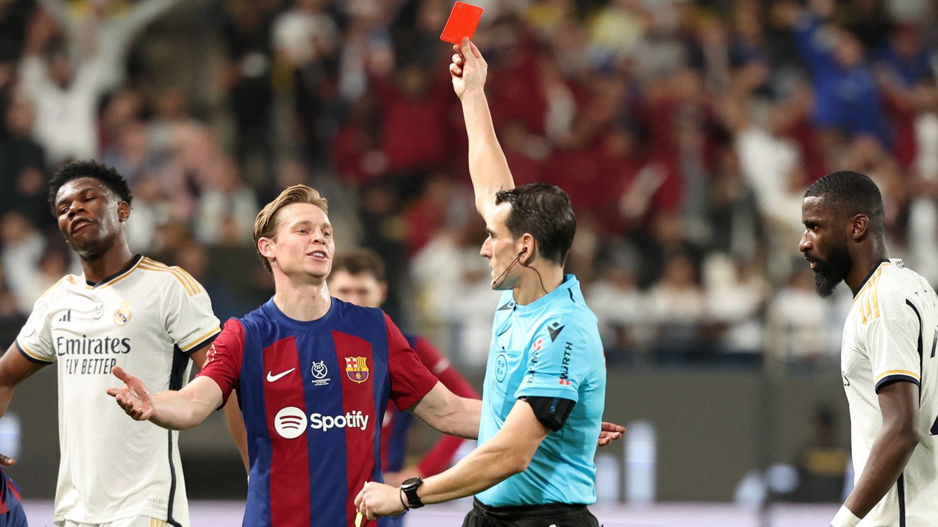 Red card Real Madrid Barcelona
