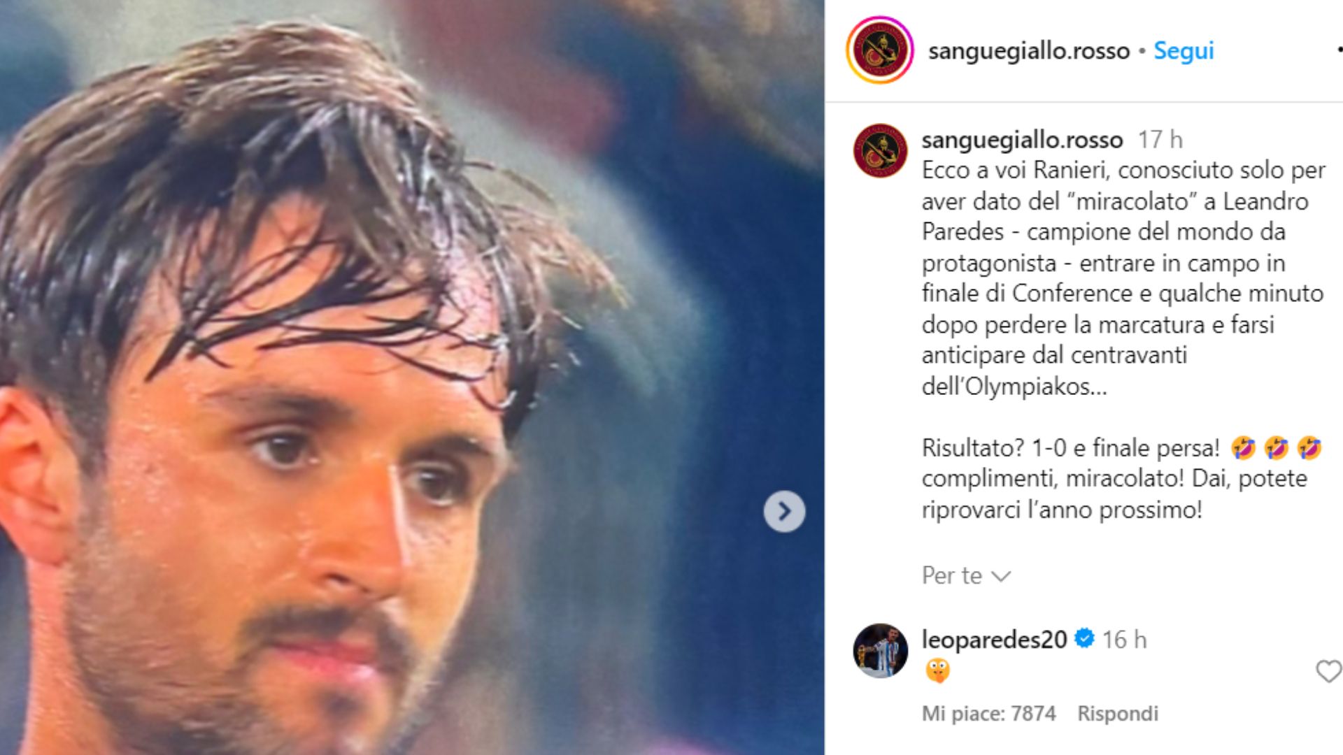 Paredes vs Ranieri 30052024