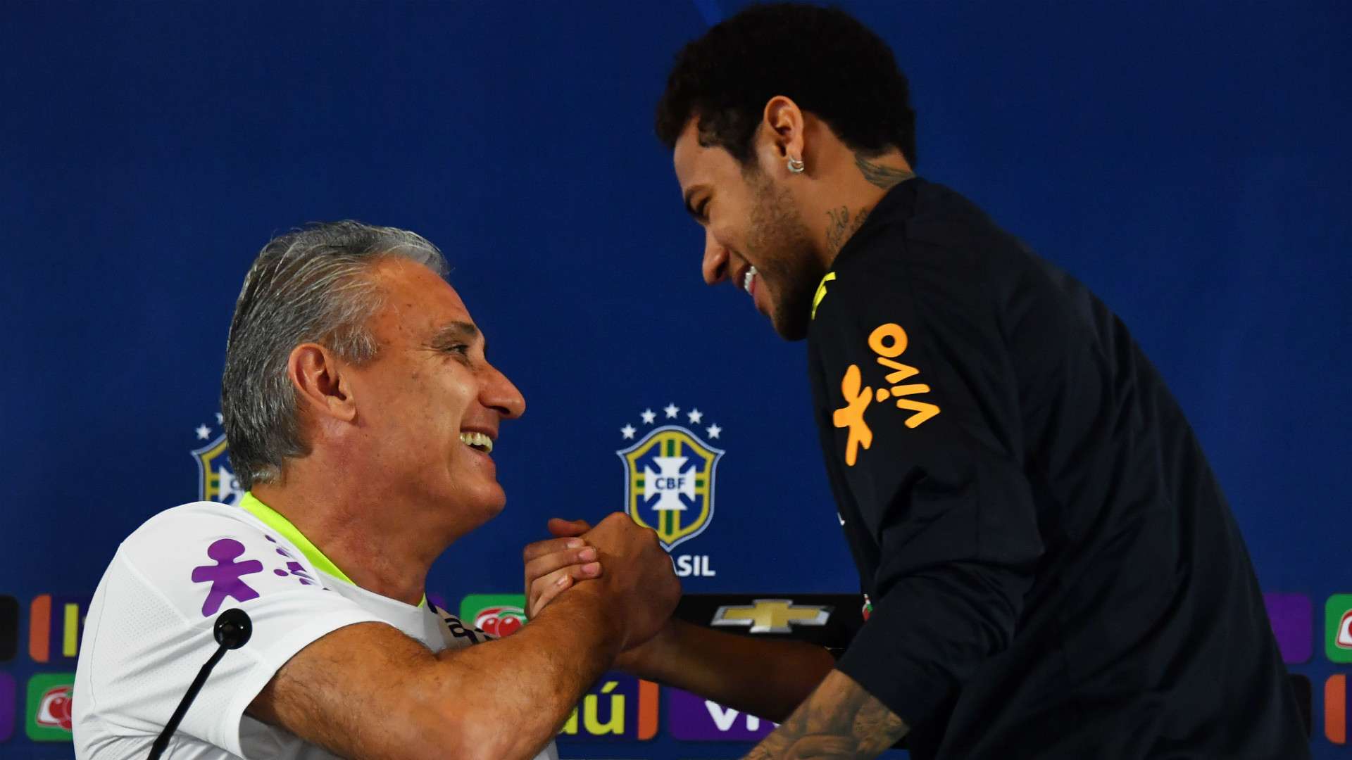 Neymar e Tite - Brasil 27/03/2017
