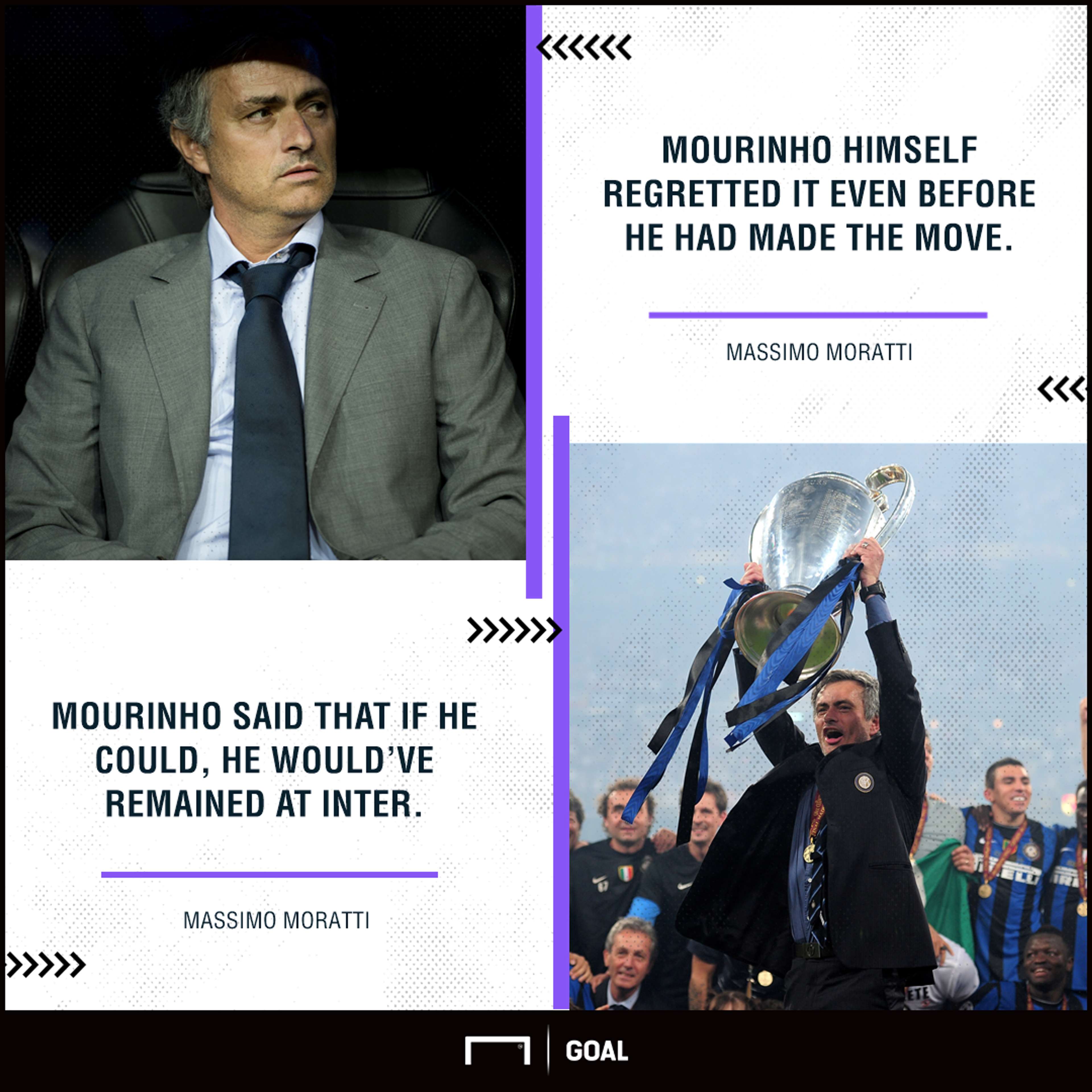 Jose Mourinho Inter regret Massimo Moratti