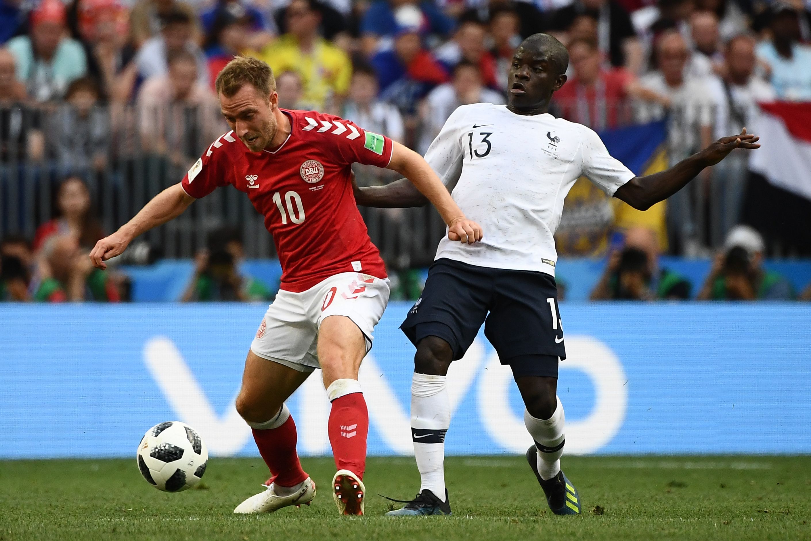 Christian Eriksen & N'Golo Kanté - Denmark v France