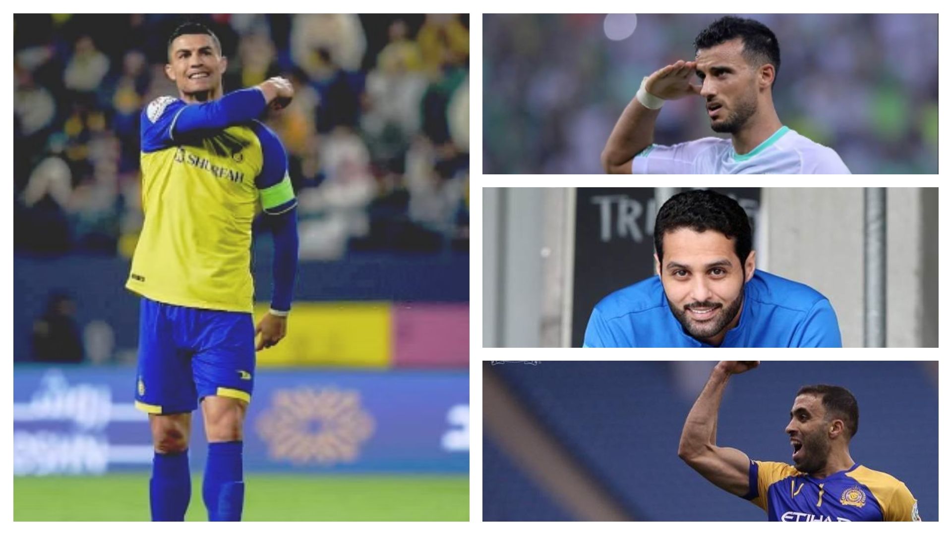 Cristiano Ronaldo - Omar Al Somah - Yasser Al-Qahtani - Abderrazak Hamdallah