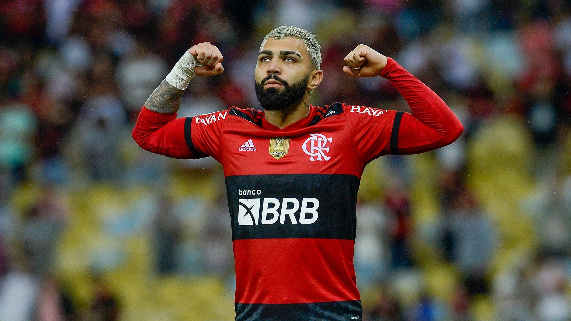 Gabigol comemora, Flamengo x Bahia, Brasileirão, 11112021
