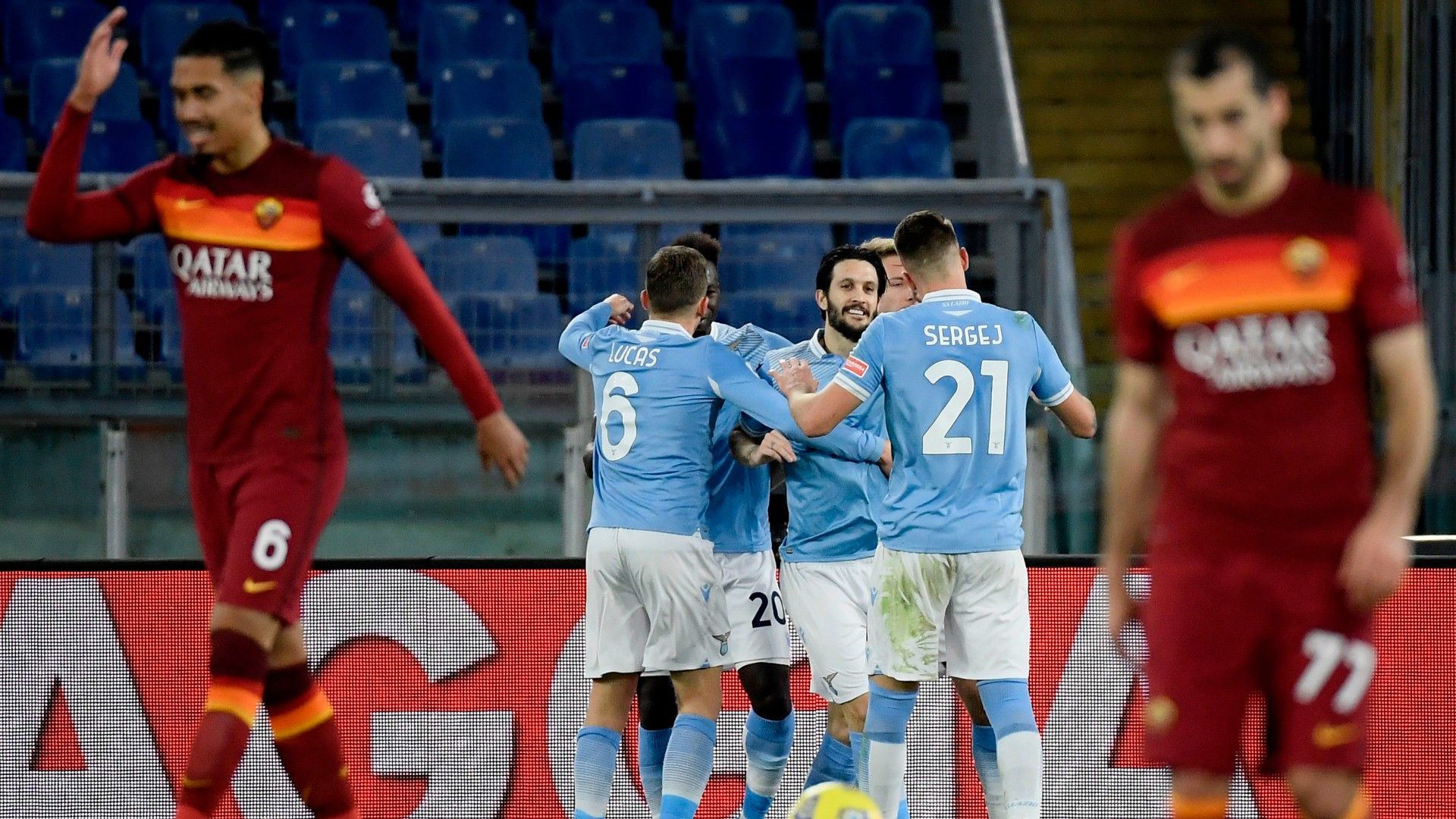 Lazio celebrating