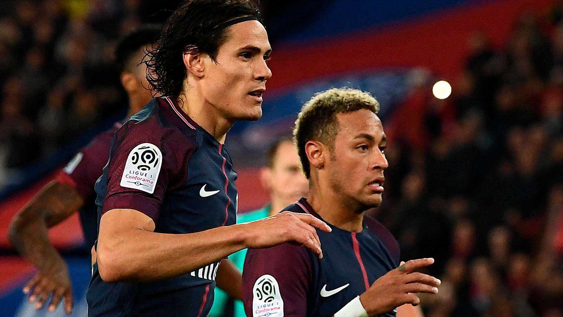 Cavani e Neymar PSG x Lyon 17 09 17