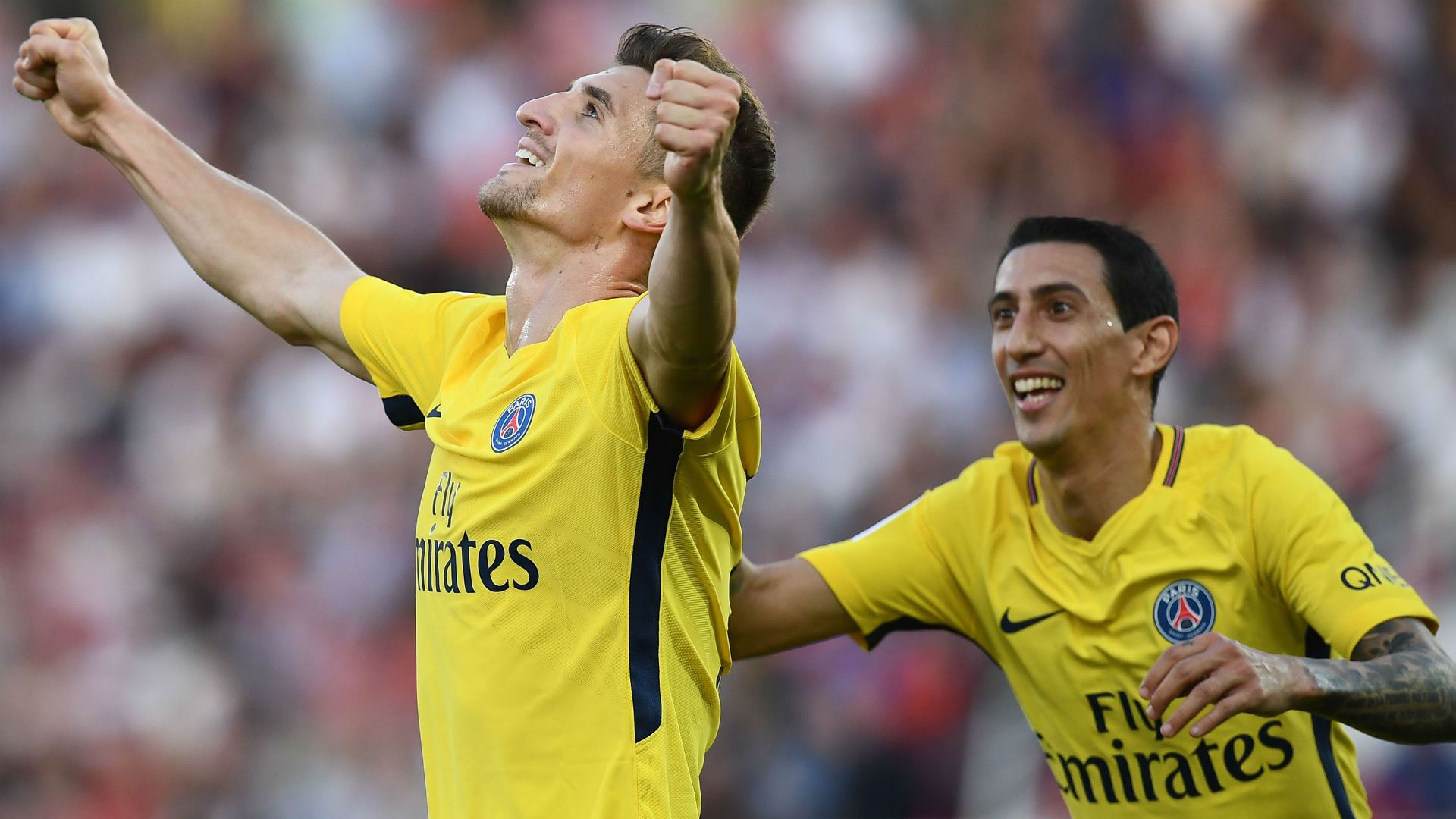 Thomas Meunier Angel Di Maria Dijon PSG Ligue 1 14102017