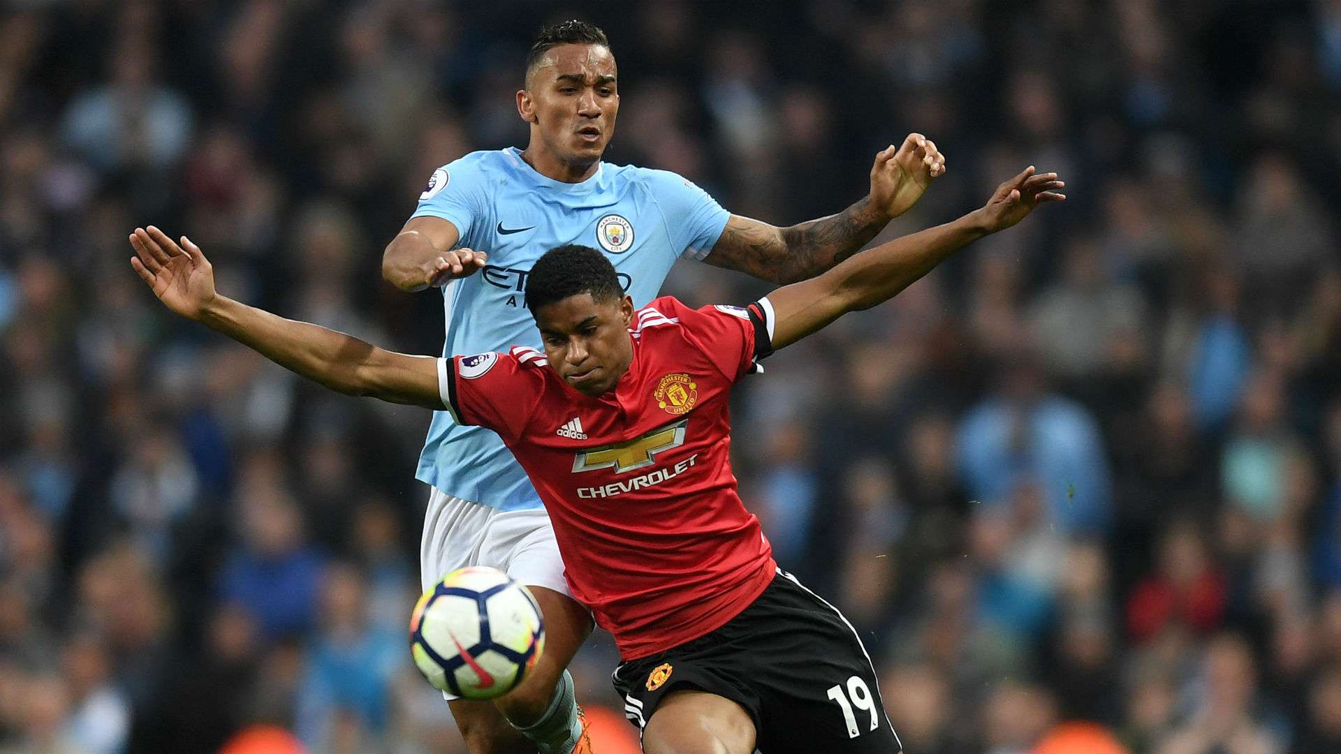 Marcus Rashford Danilo Manchester City Manchester United Premier League