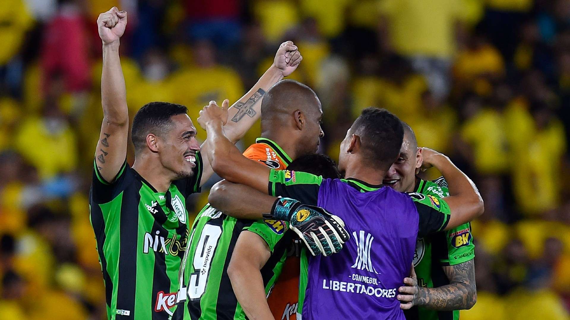 America MG celebrate Copa Libertadores March 2022