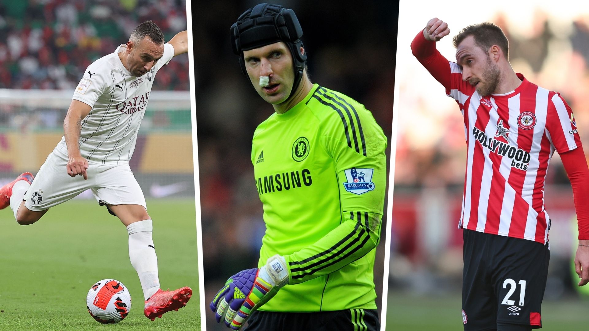 Santi Cazorla, Peter Cech, Christian Eriksen GFX