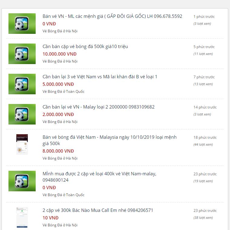 Vietnam - Malaysia Ticket Black Market