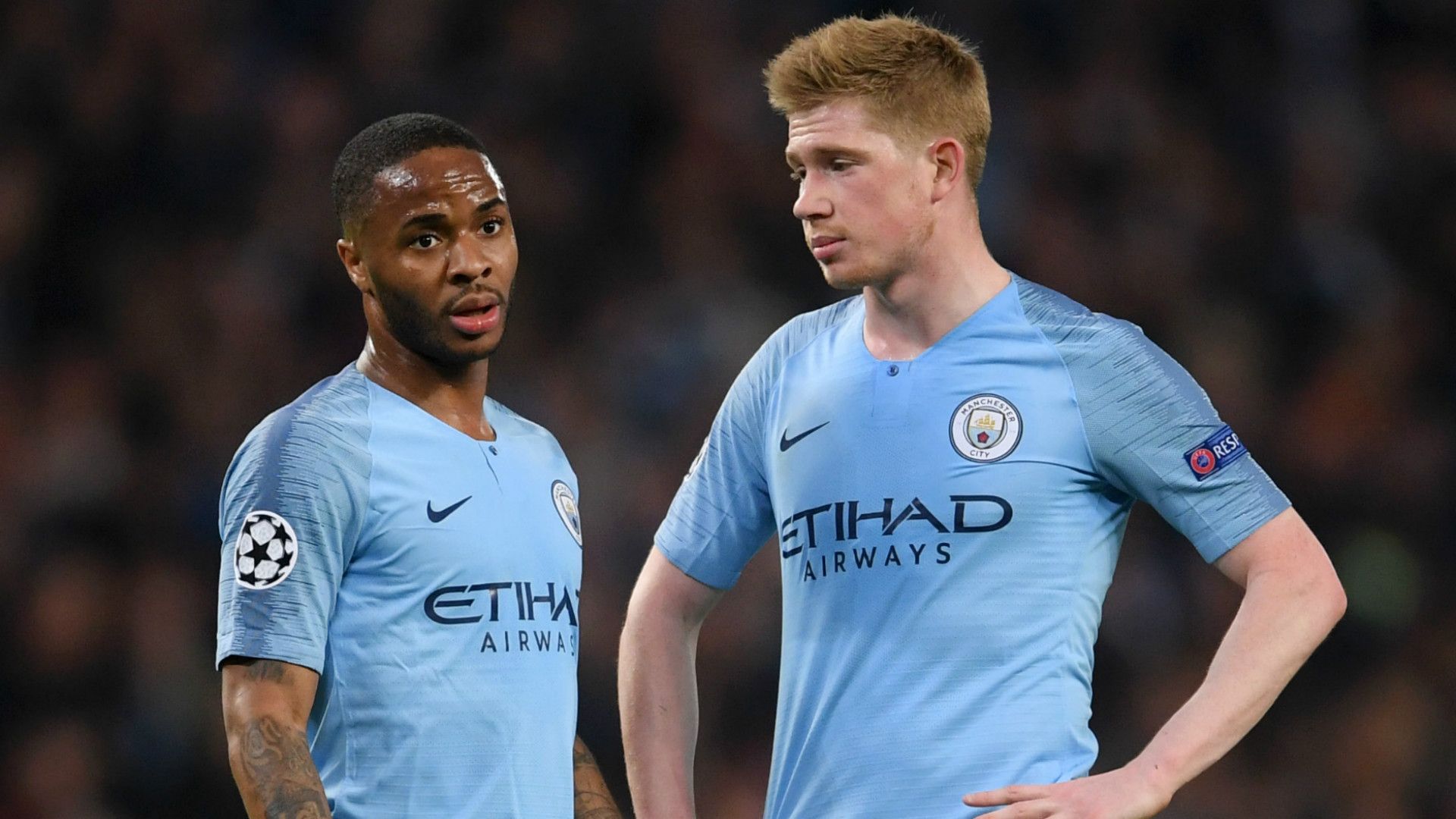 Raheem Sterling Kevin De Bruyne Manchester City 2018-19