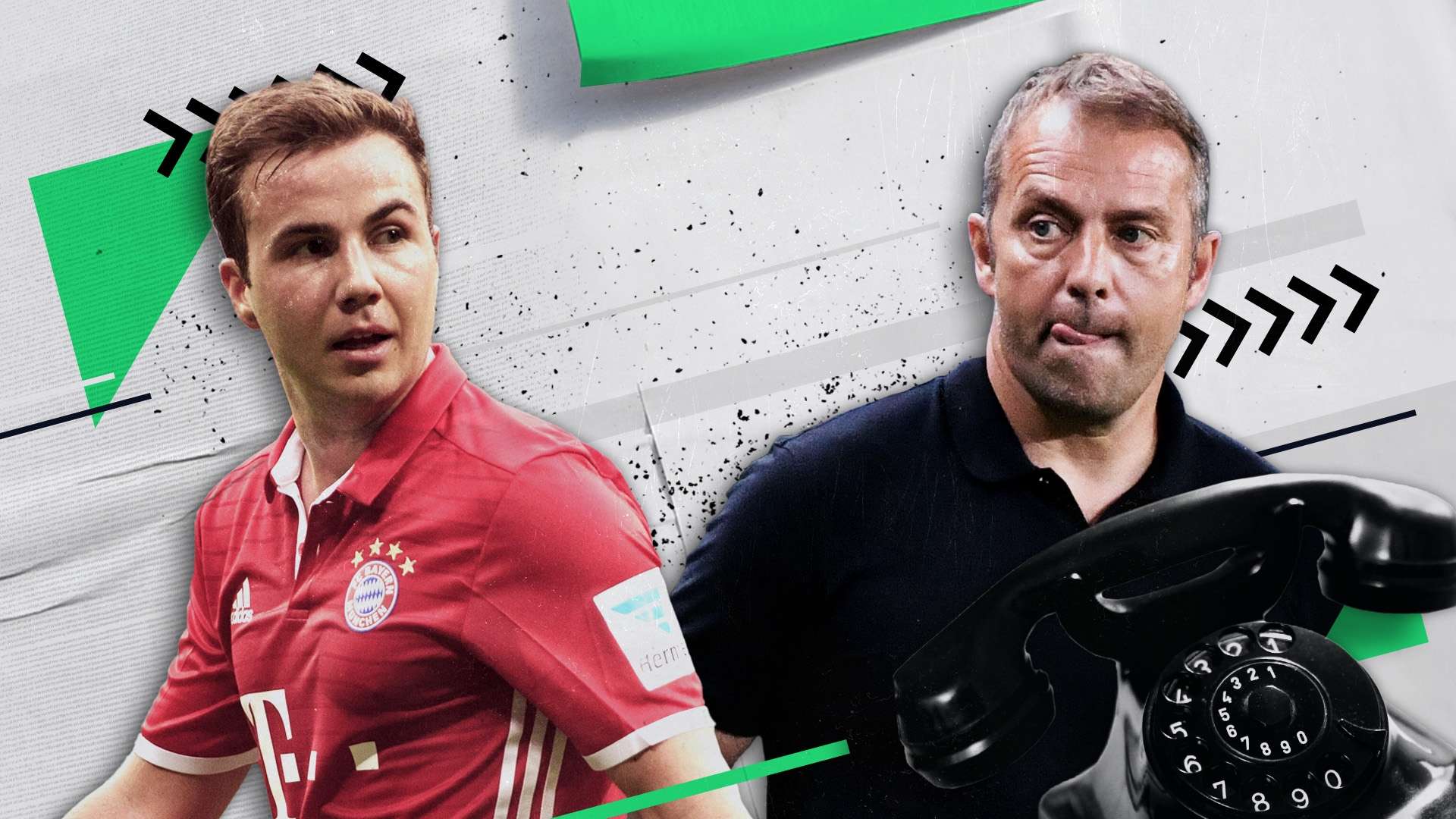 GFX GER ONLY Mario Götze Hansi Flick Bayern