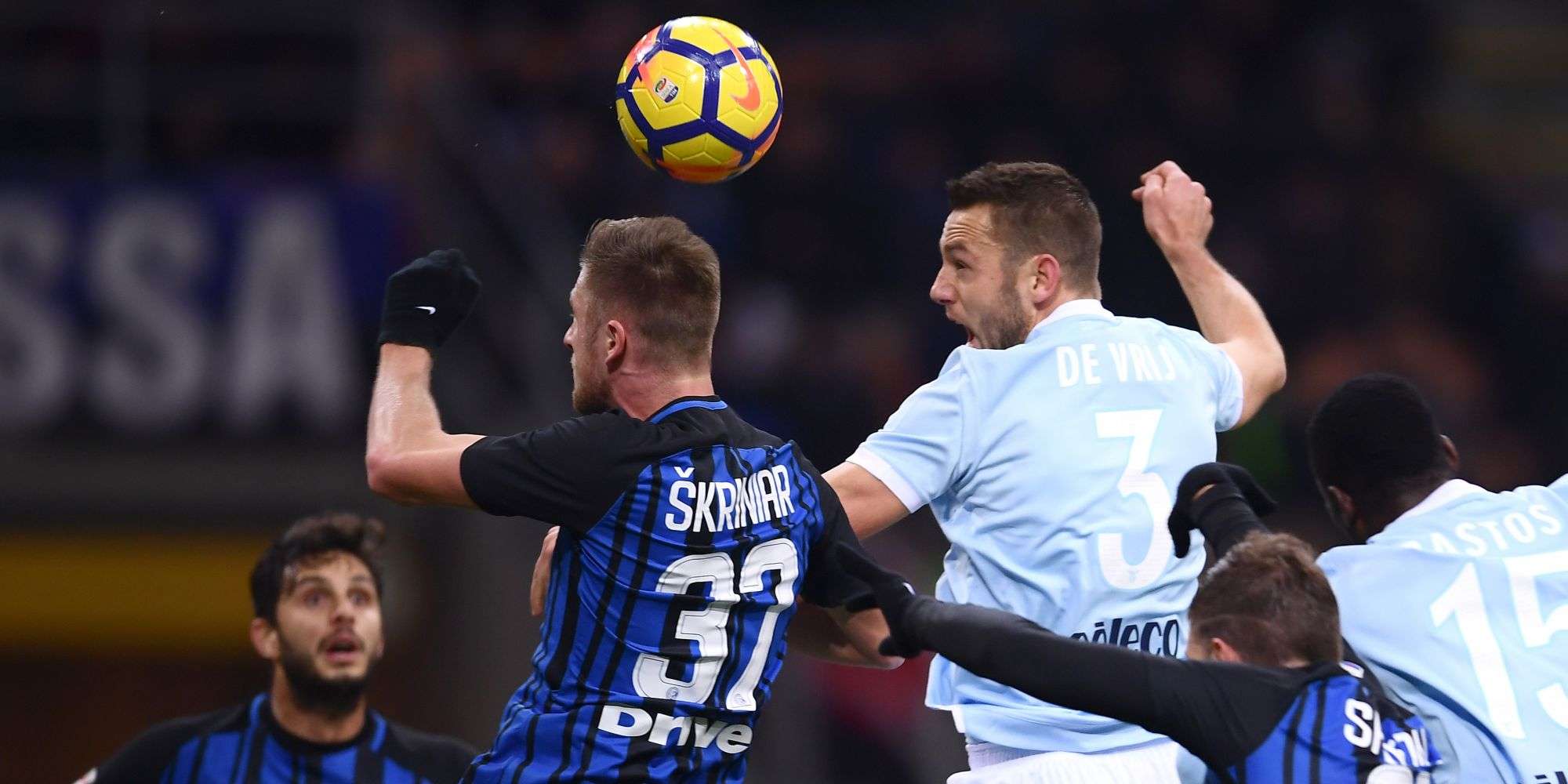 Stefan De Vrij Milan Skriniar Inter Lazio Serie A