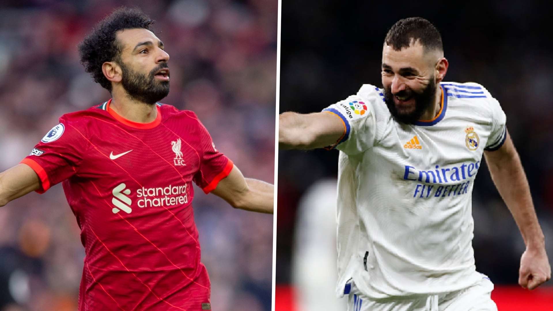 Mohamed Salah of Liverpool and Benzema of Real Madrid.