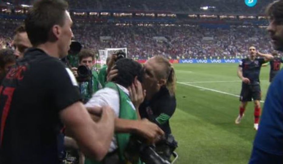 Croatia players celebrating vs England World Cup