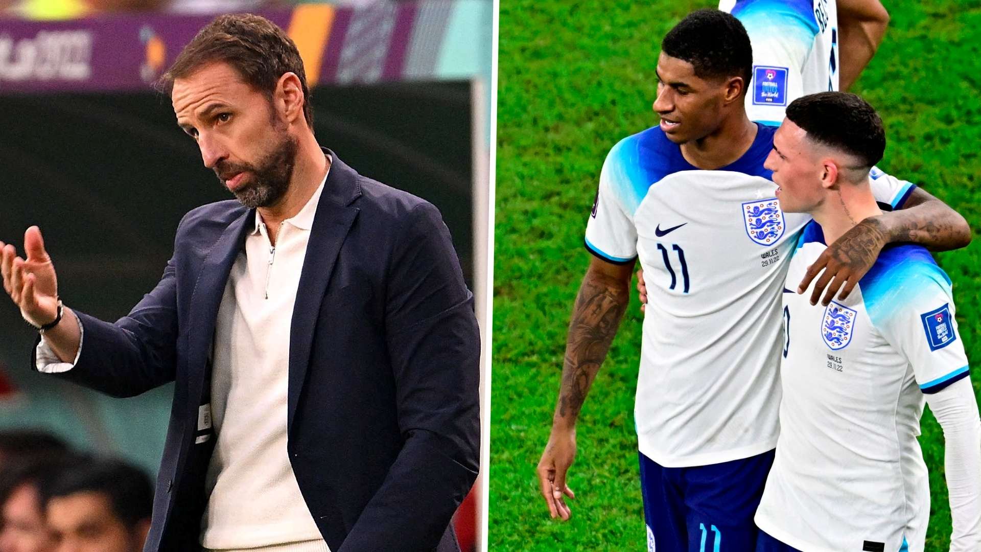 Gareth Southgate, Phil Foden, Marcus Rashford