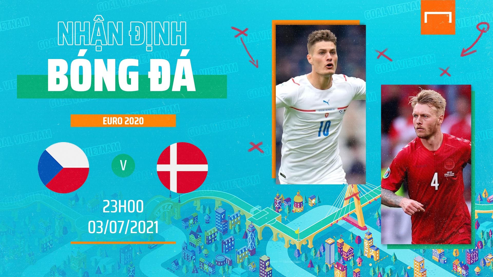 Preview Czech Republic vs Denmark Euro 2020 GFX