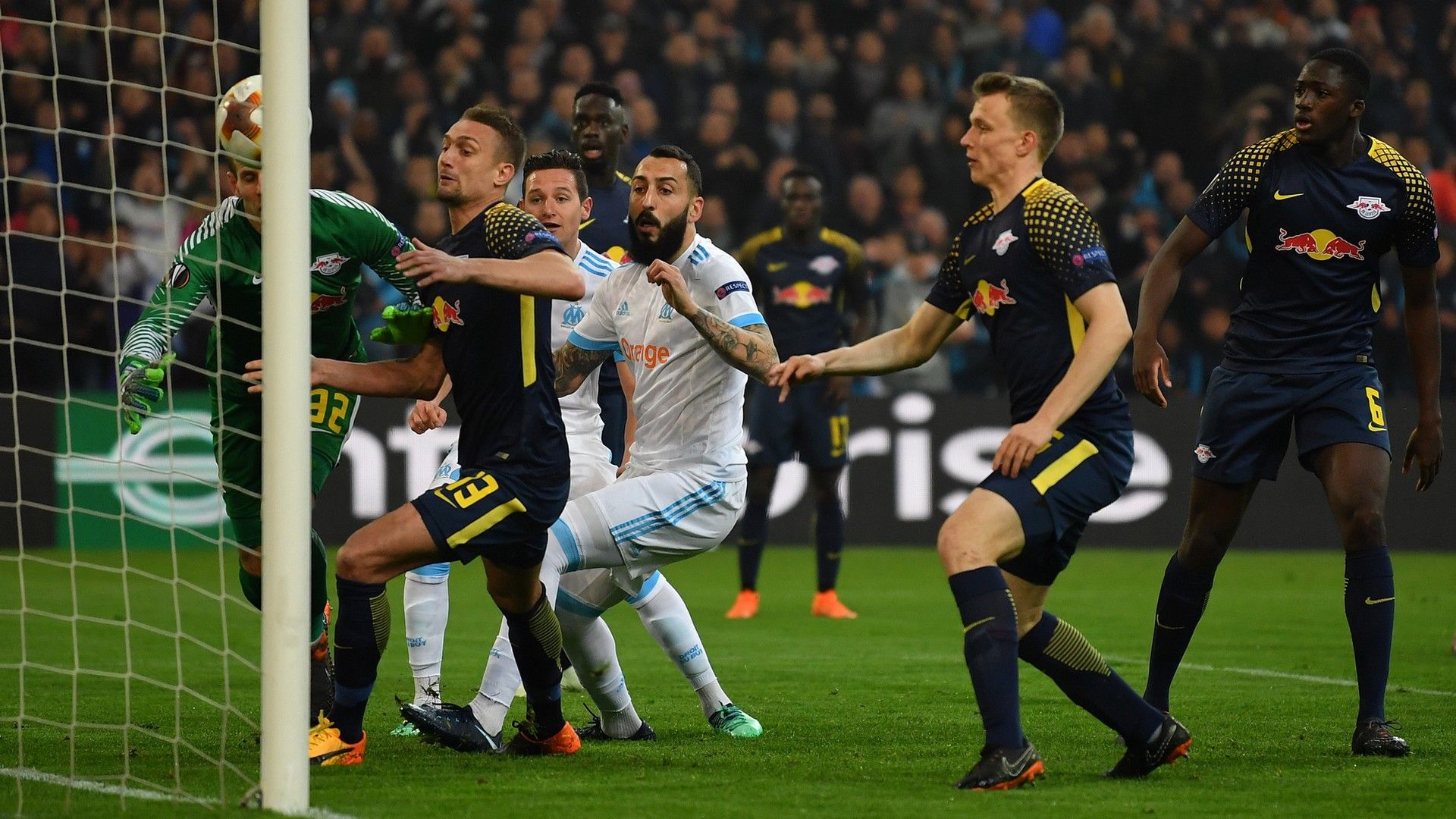 Kostas Mitroglou Marseille RB Leipzig UEFA Europa League 12042018