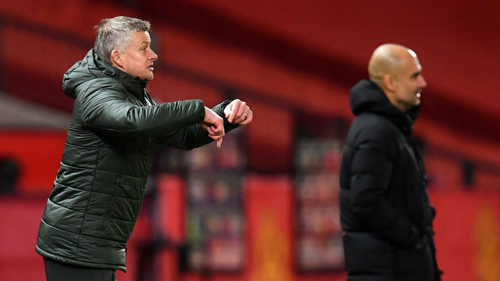 Ole Gunnar Solskjaer Pep Guardiola Manchester United Manchester City