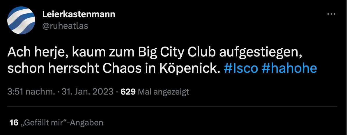 Netzreaktion Isco 10