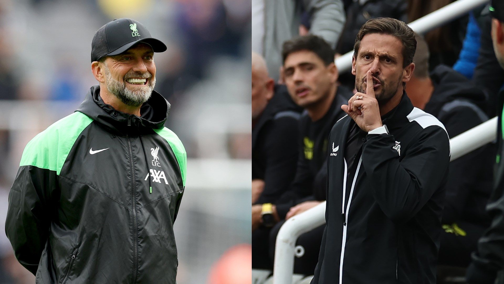Jurgen Klopp is savage! Liverpool boss hilariously copies Jason Tindall  shushing gesture after Reds complete stunning late turnaround against  Newcastle with 10 men | Goal.com US
