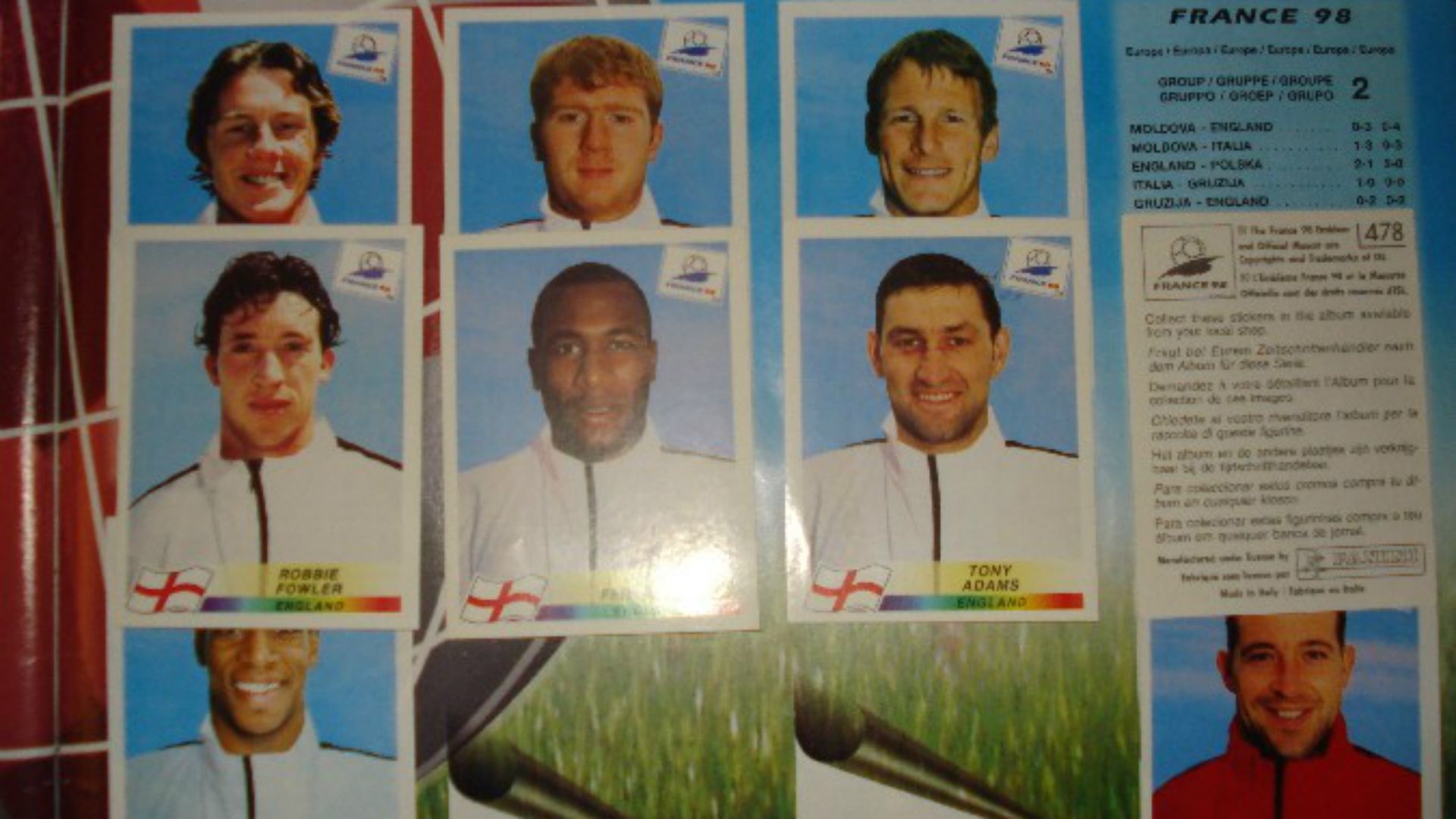 Inglaterra 98 Panini