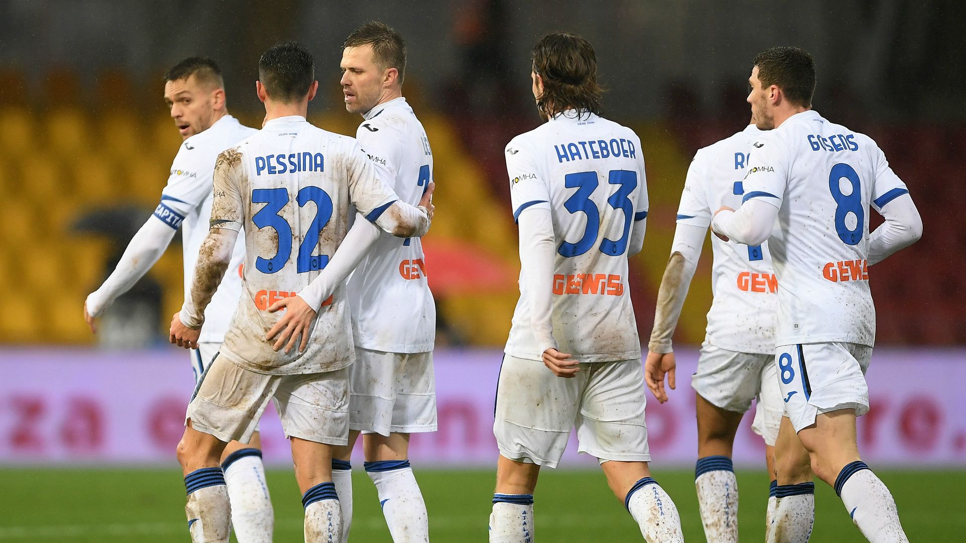Atalanta celebrating Benevento Serie A