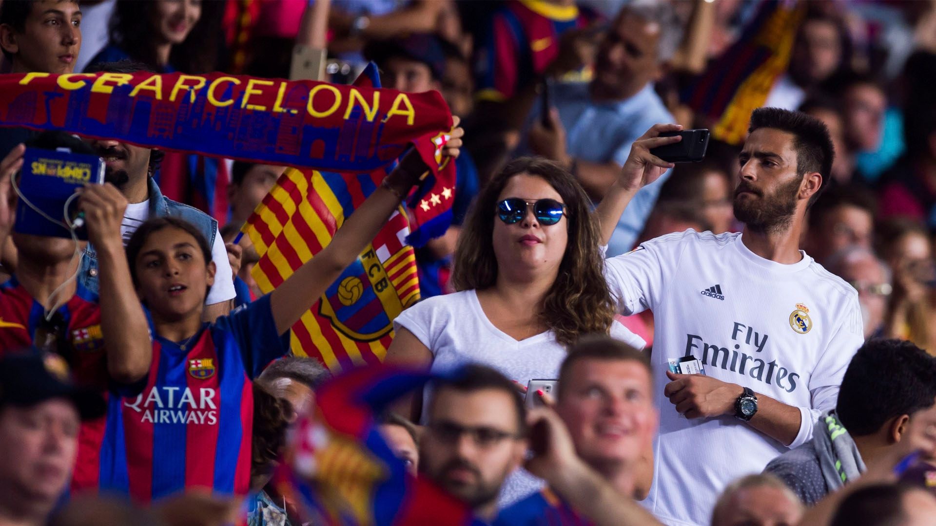 Torcida Barcelona x Real Madrid Camp Nou Supercopa 13 08 17