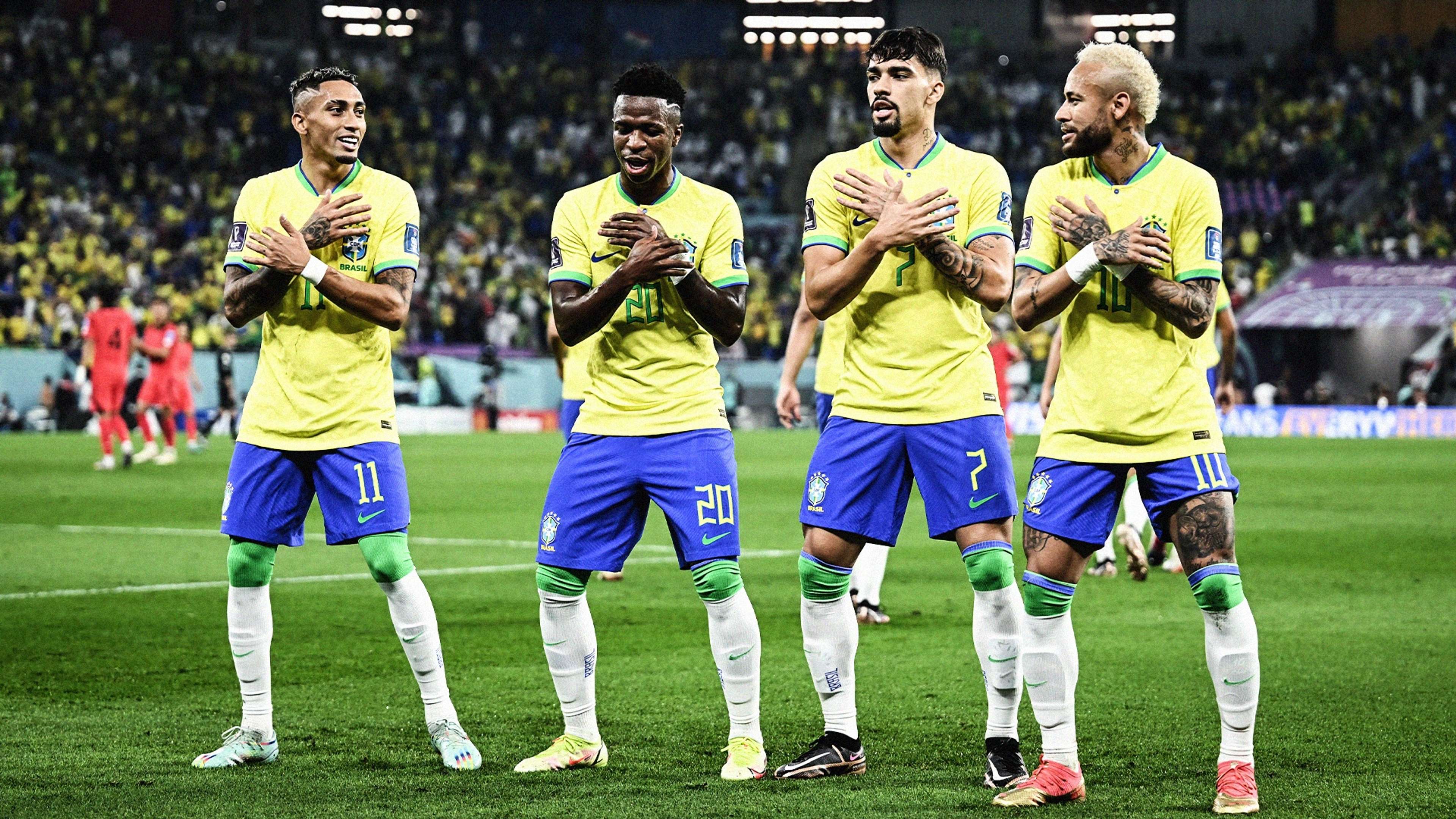 Vinicius Junior Neymar dance Brazil South Korea 2022 World Cup HIC 16:9