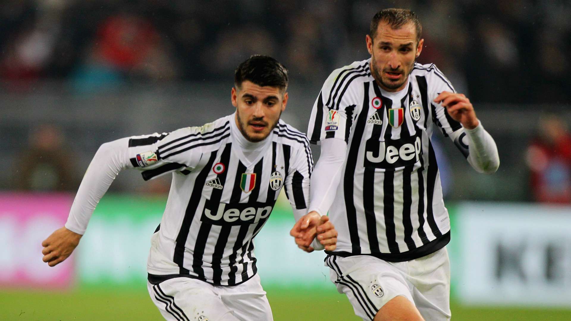 Alvaro Morata Giorgio Chiellini Juventus