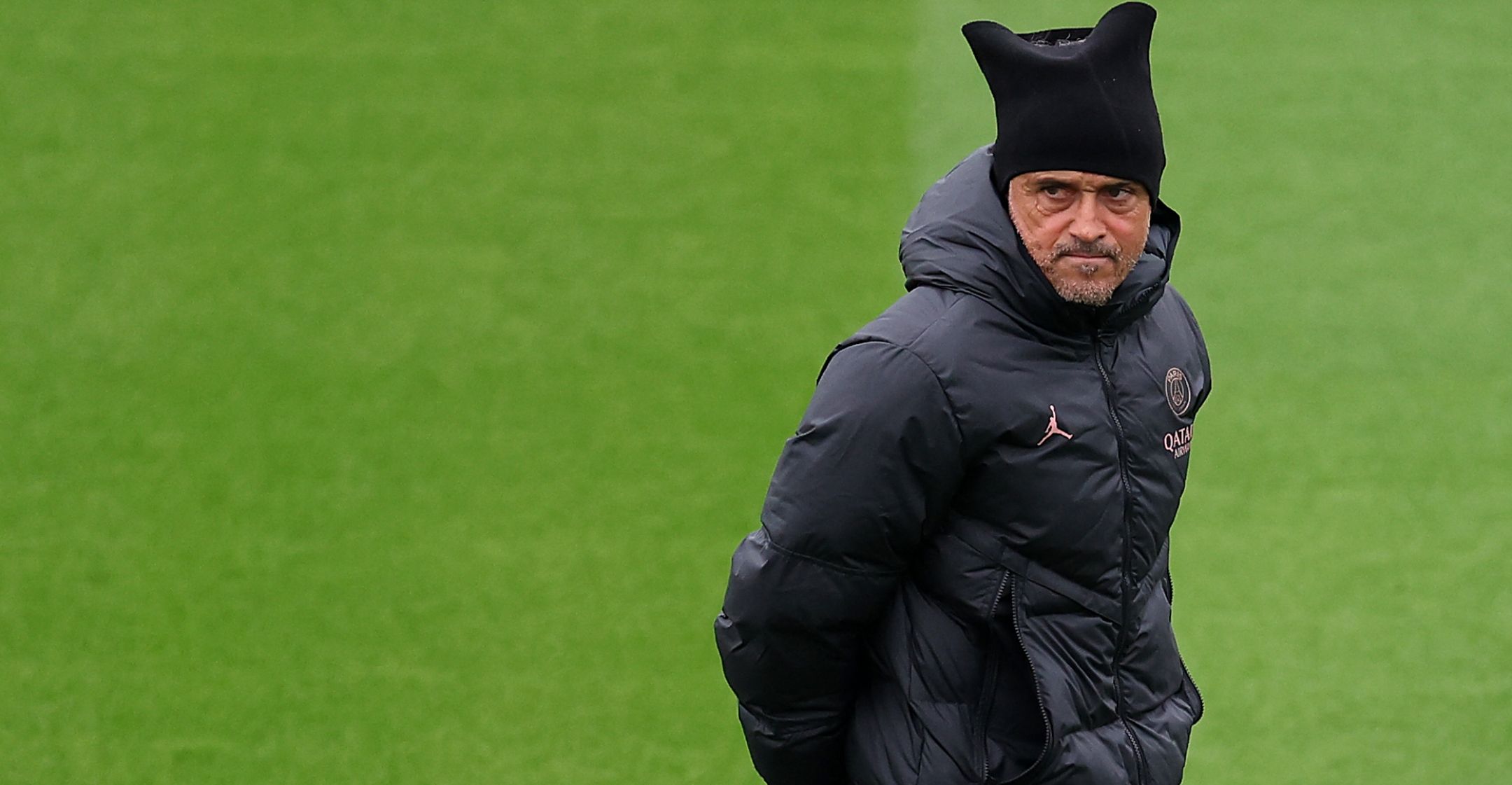Luis Enrique training PSG