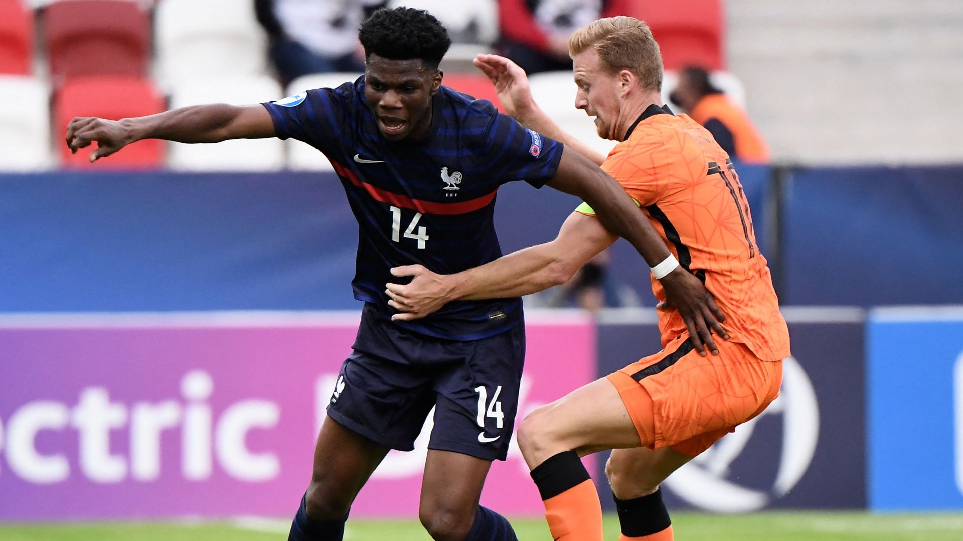 Aurelien Tchouameni Dani de Wit Netherlands France Euro U21 31052021