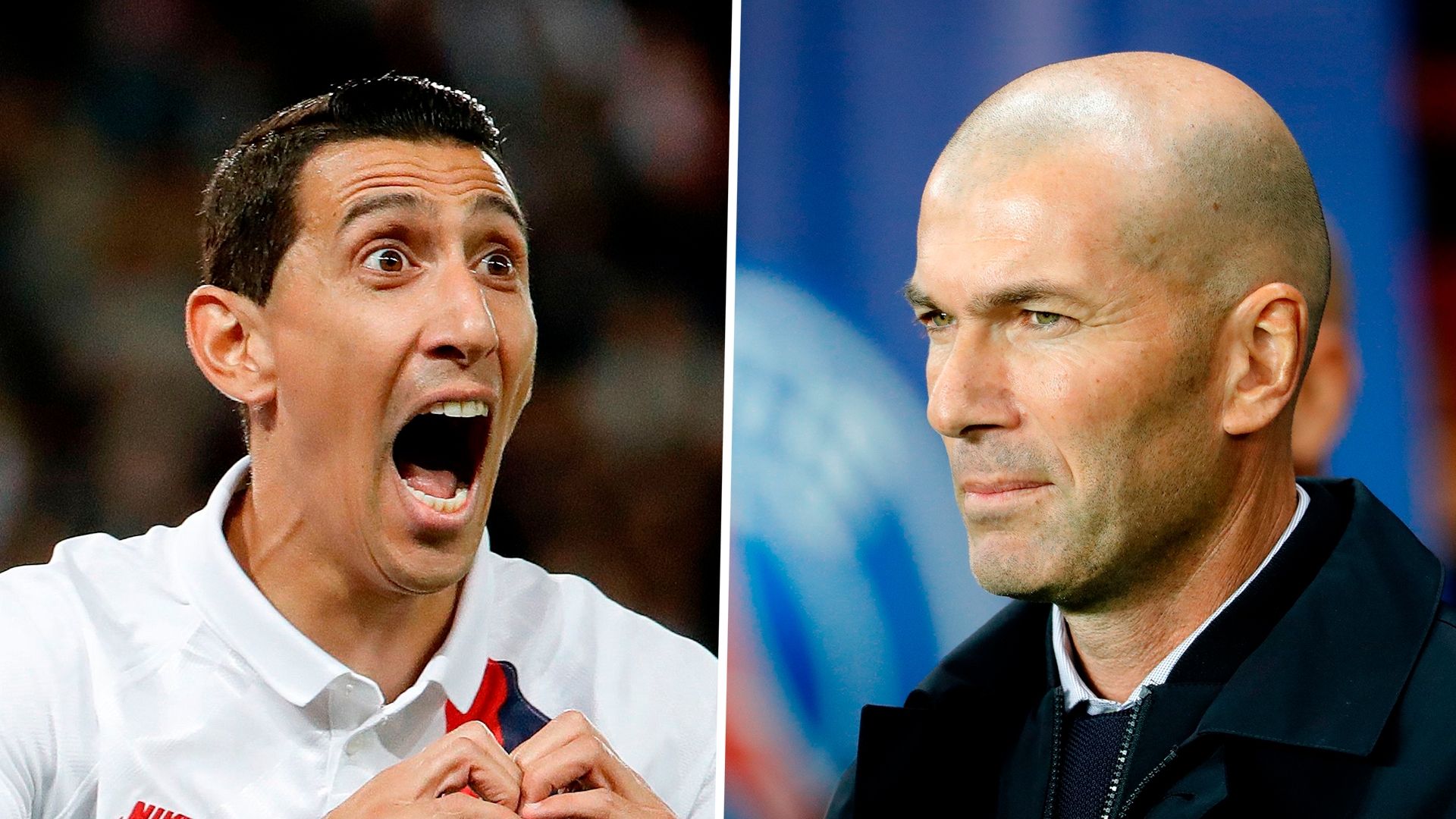 Angel Di Maria Zinedine Zidane PSG Real Madrid