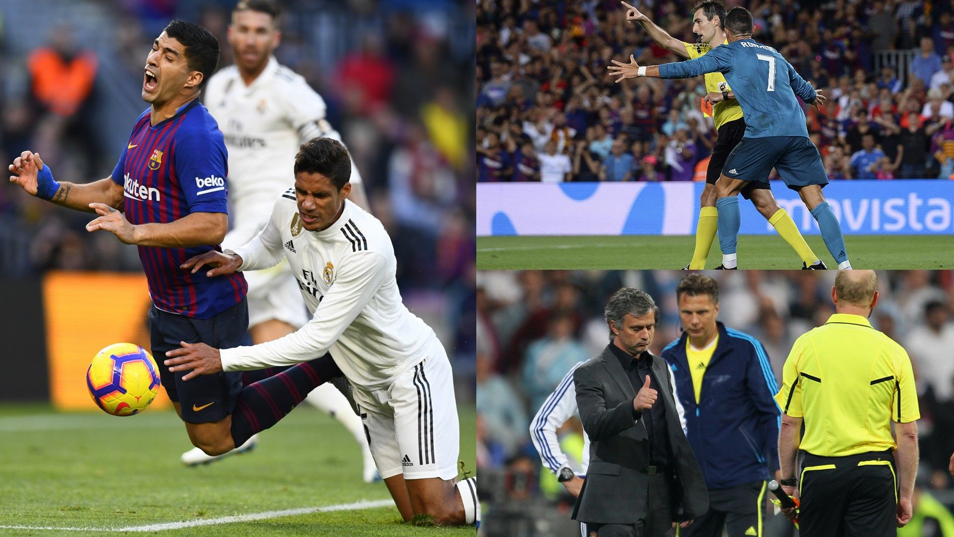 Luis Suarez, Rafael Varane, Cristiano Ronald, Jose Mourinho, Real Madrid, Barcelona GFX