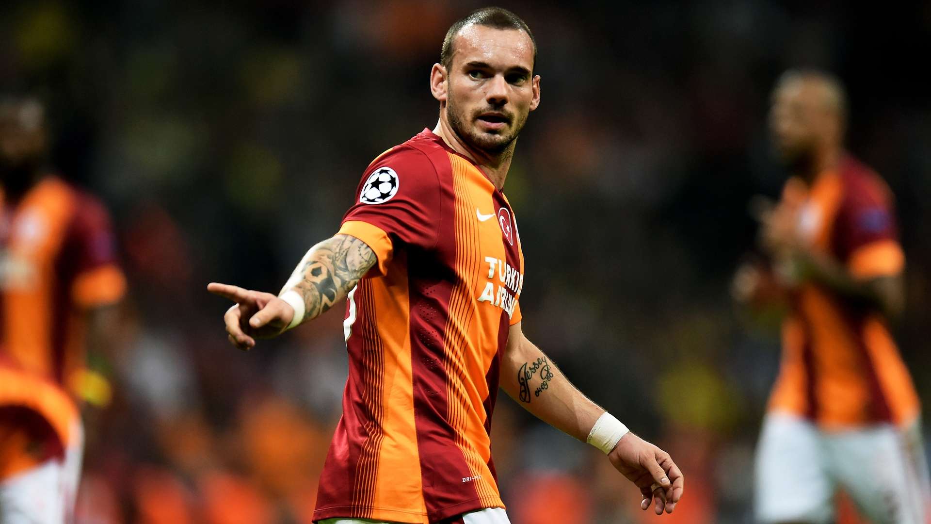 Wesley Sneijder Galatasaray Borussia Dortmund UCL 221014.