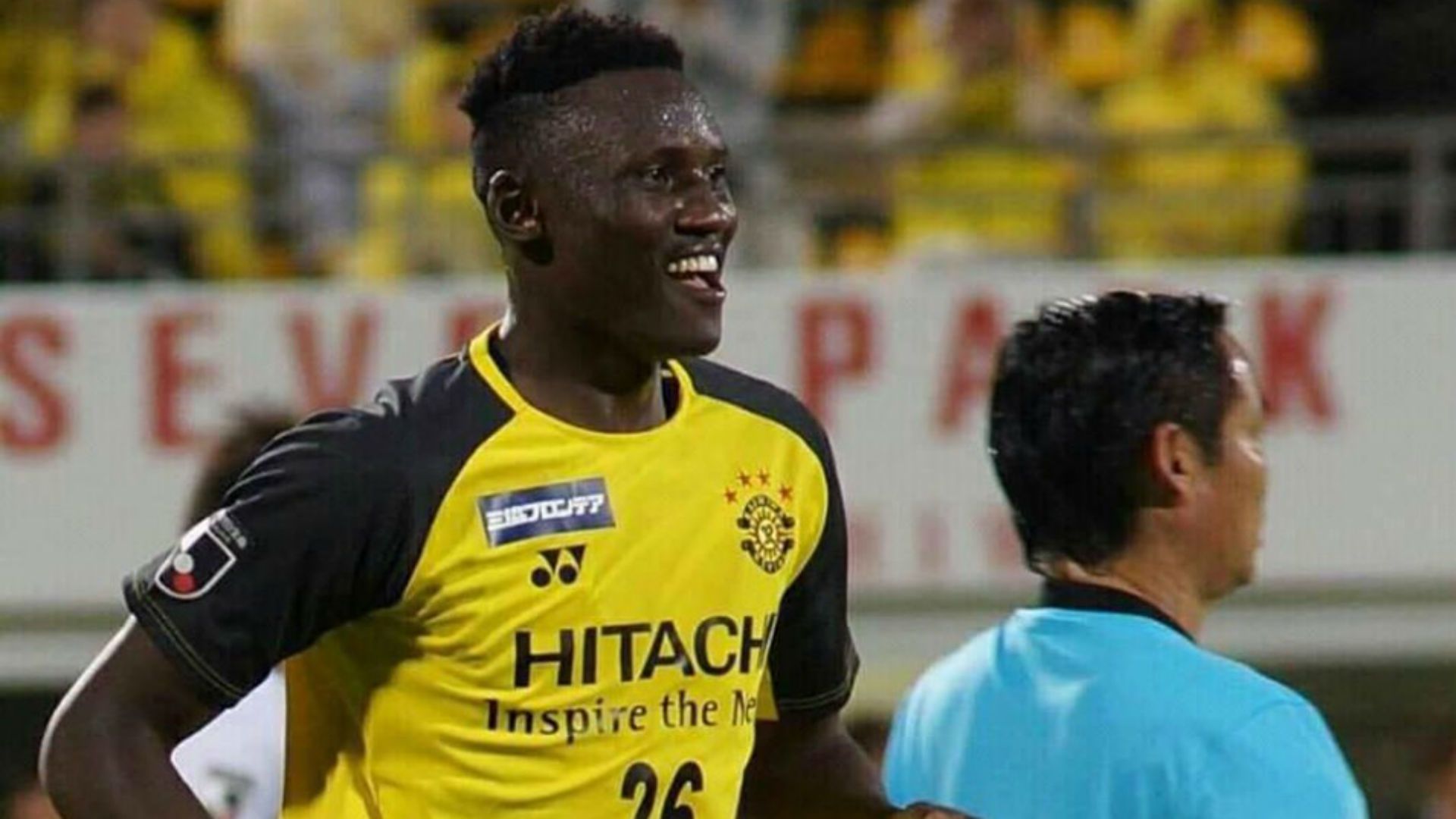 Kashiwa Reysol and Harambee Stars Kenya striker Michael Olunga.
