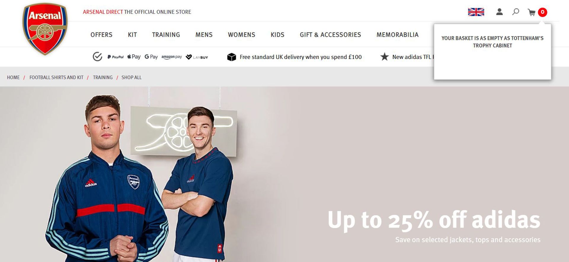 Arsenal club shop online