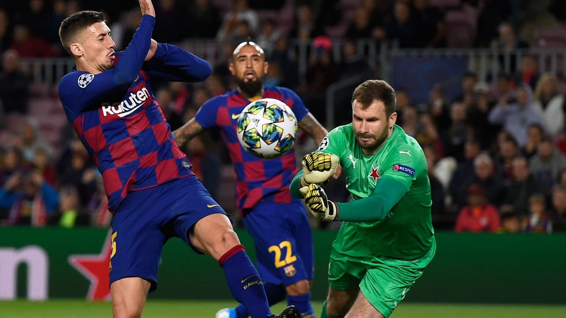 Ondrej Kolar, Barcelona vs Slavia Prague