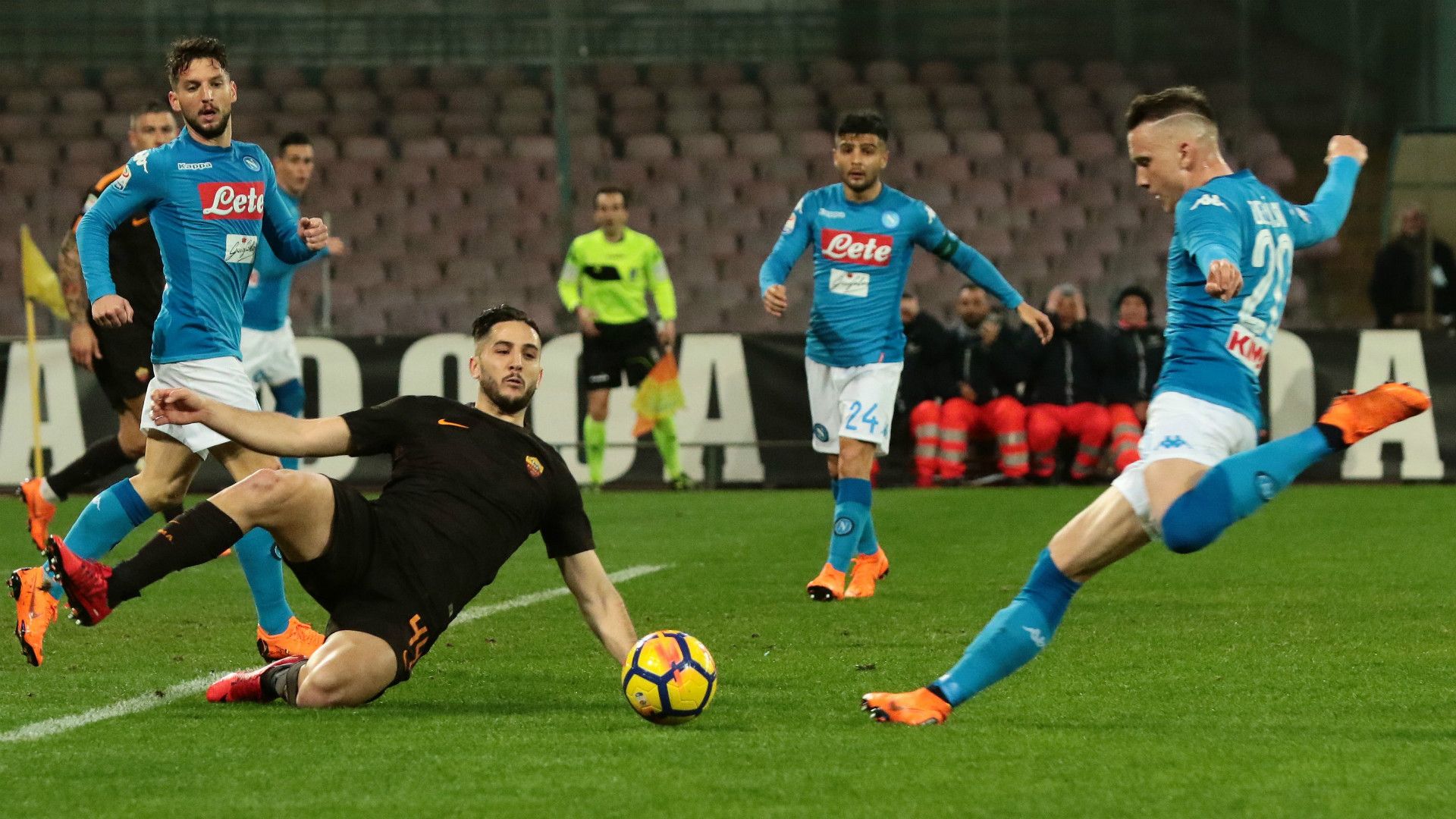 Zielinski Manolas Napoli Roma