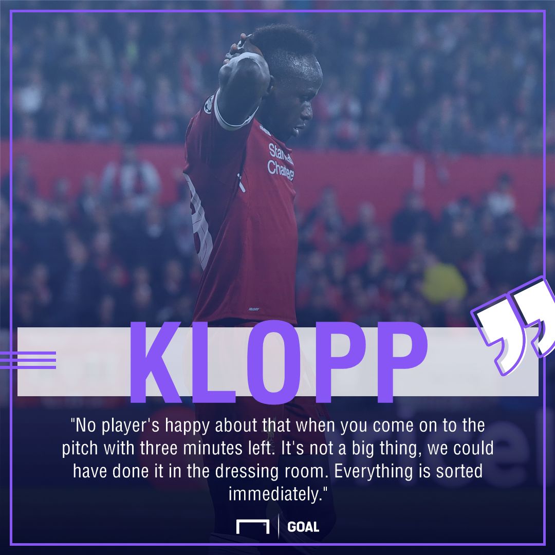 Jurgen Klopp Sadio Mane Liverpool row