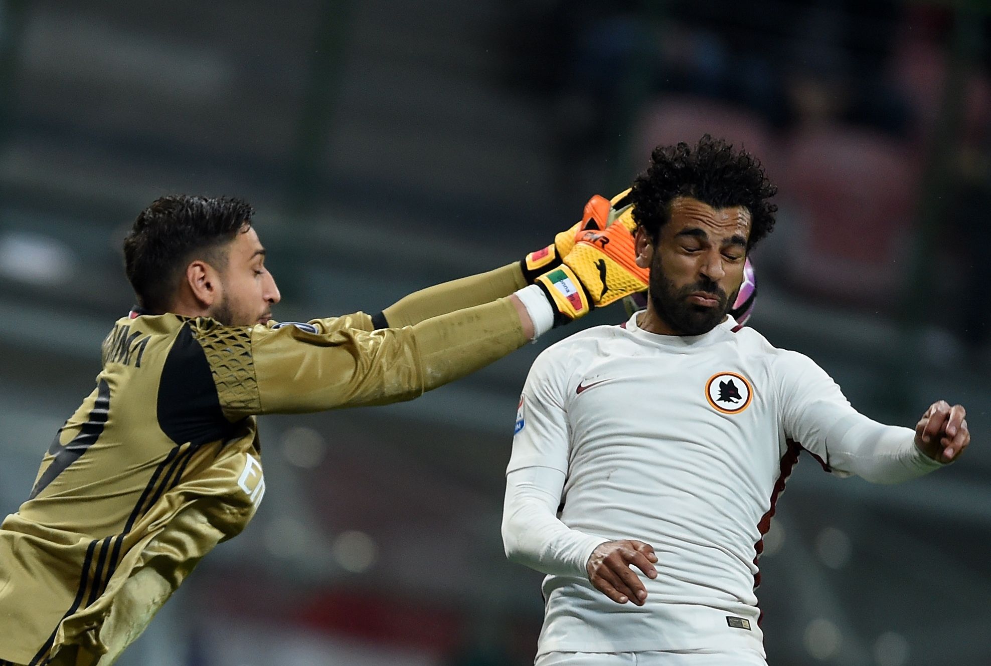 Gianluigi Donnarumma Mohamed Salah Milan Roma Serie A 07052017