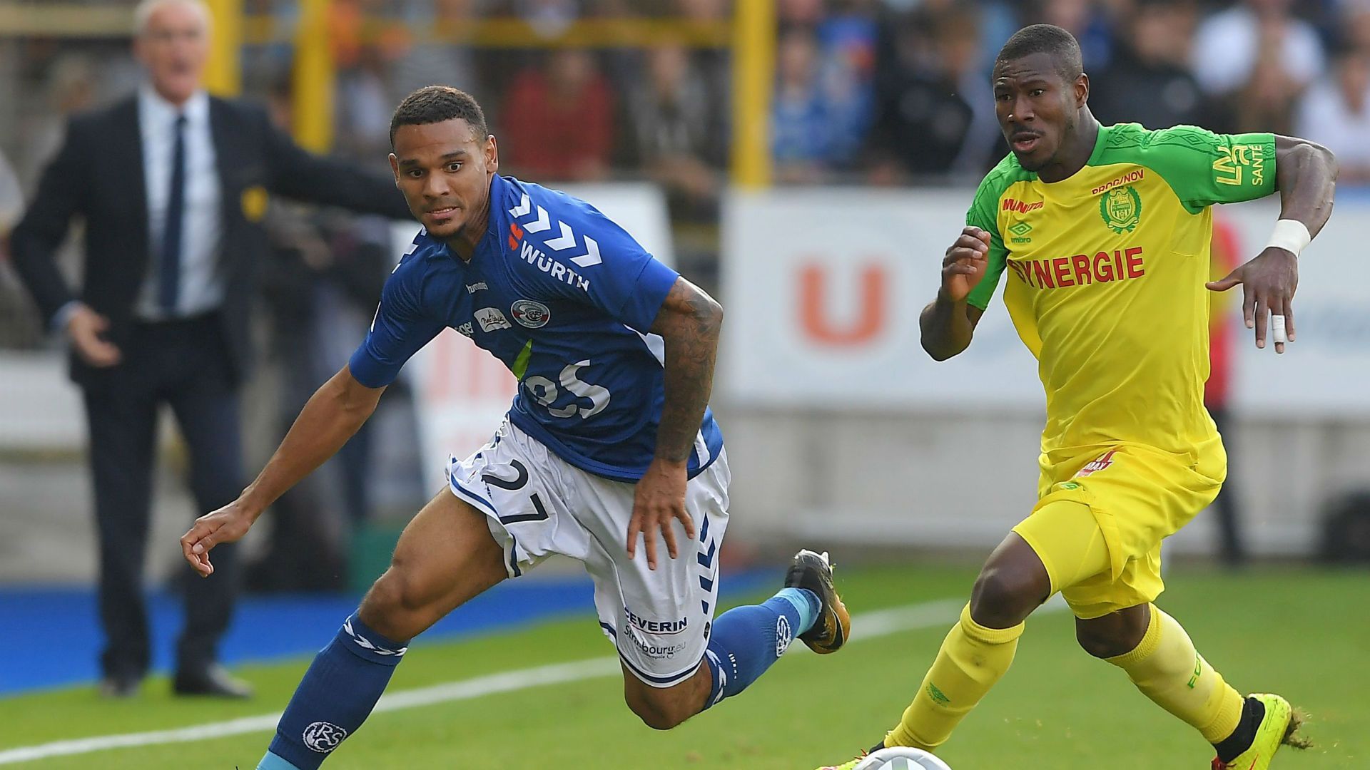 Kenny Lala Fernando Aristeguieta Strasbourg Nantes Ligue 1 24092017