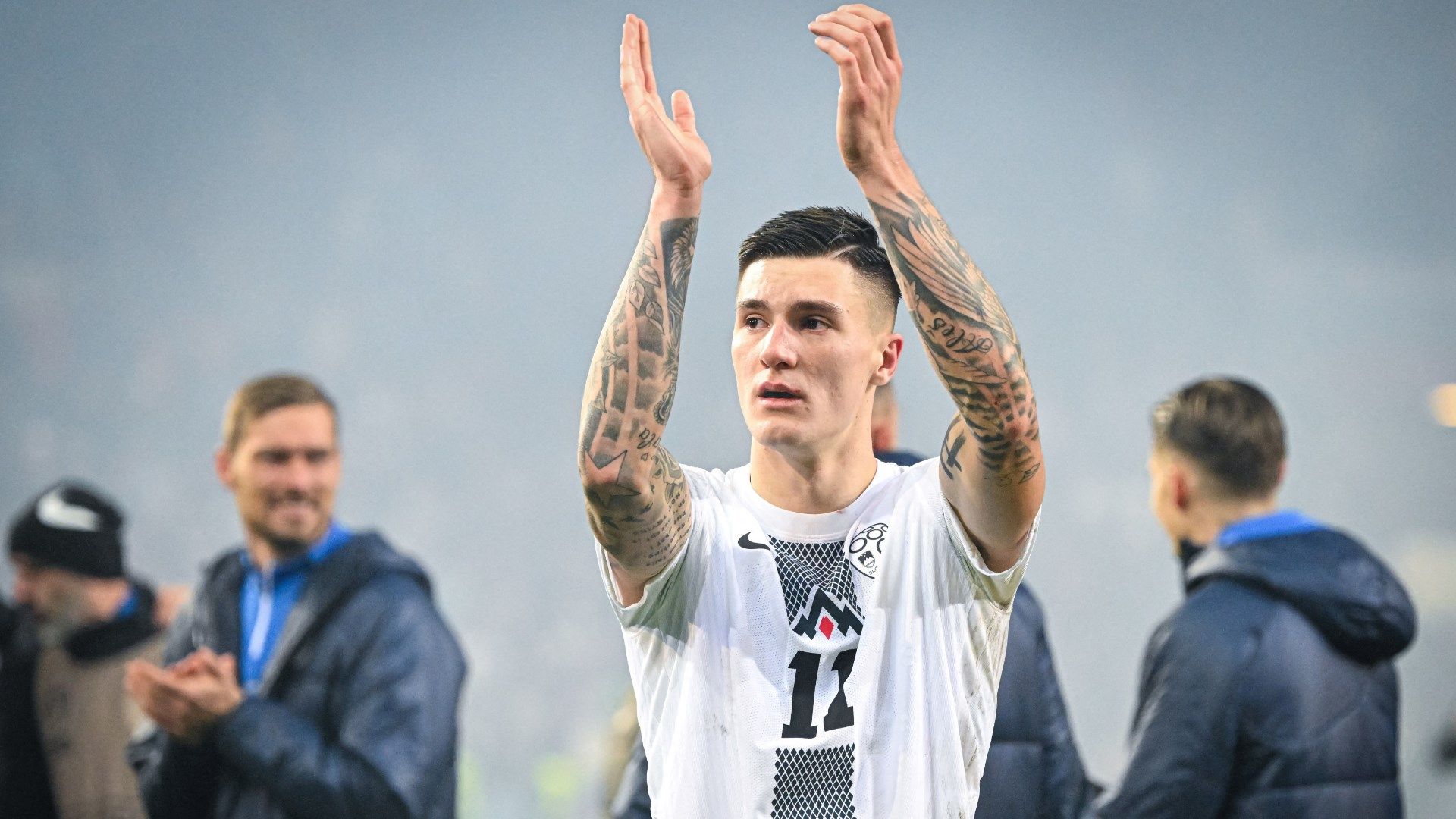 Benjamin Sesko Slovenia Kazakhstan Euro 2024 qualifying