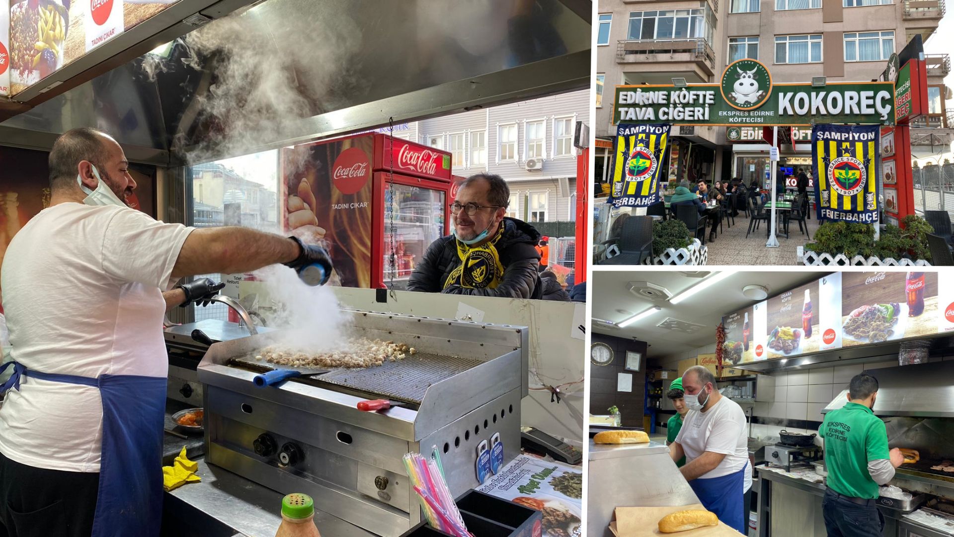 edirne köftecisi kokoreç fenerbahce stadı