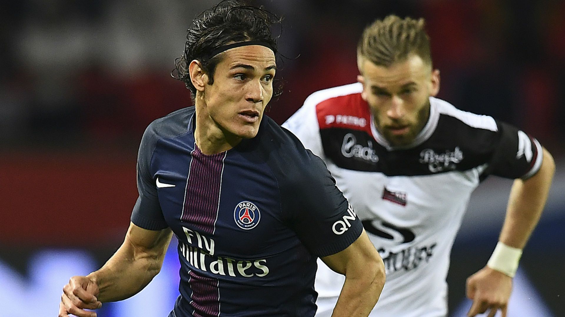 Edinson Cavani Lucas Deaux PSG Guingamp Ligue 1 09042017
